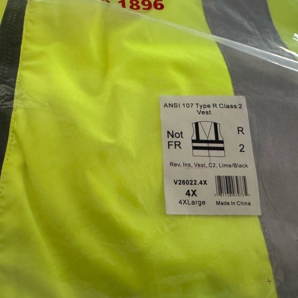 High-Visibility yellow Safety Vest 4X